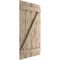 Ekena Millwork Rustic Four Board Joined Board-n-Batten Pecky Cypress Faux Wood Shutters w/Z-Board, 22"W x 60"H SHUBJZ22X60PCPR - alternate 6